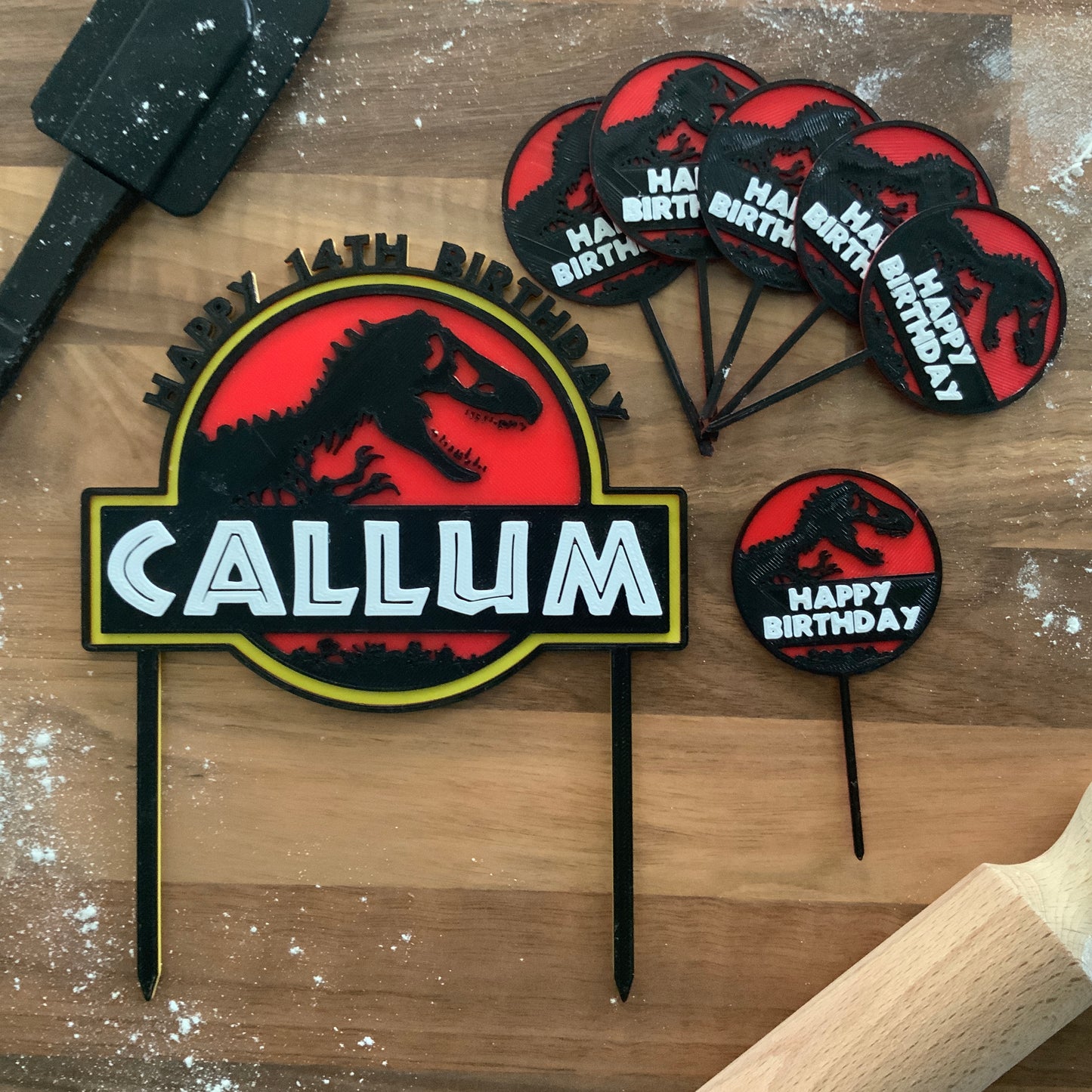 Jurassic Park - Personalised Cake Topper & Cupcake Toppers